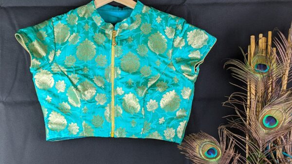 Sea Green Banarasi Brocade Blouse