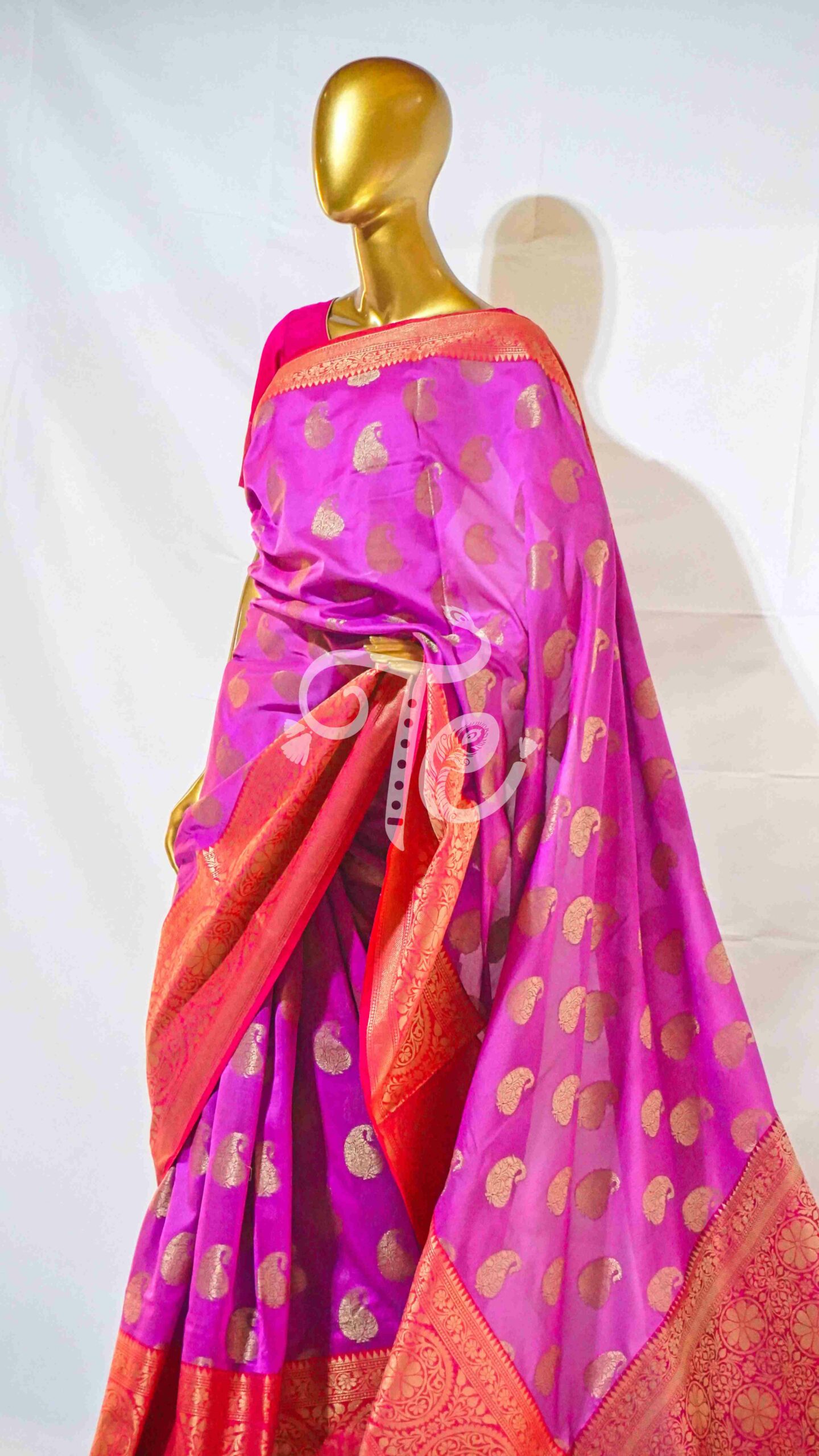 Curious Blue and Pink Patola Silk Saree – MySilkLove