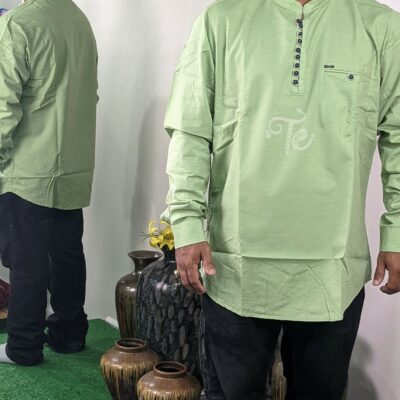 Light Green Color Plain Short Kurta