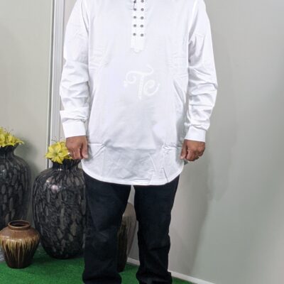 White Color Plain Short Kurta