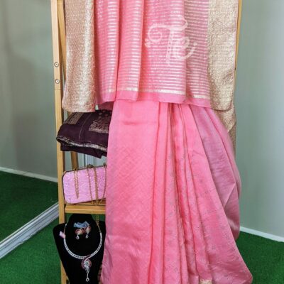 Dola Silk Sequin and Laurex weaved Saree