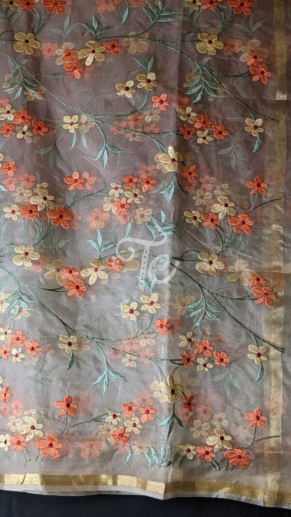 Organza Resham Embroidered Banarasi Dupatta/Stole